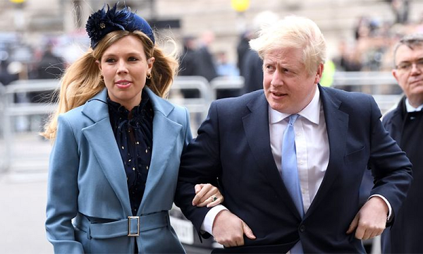 British Prime Minister Boris Johnson married his fiance Kerry Symonds, 24, in a secret ceremony at Westminster Cathedral