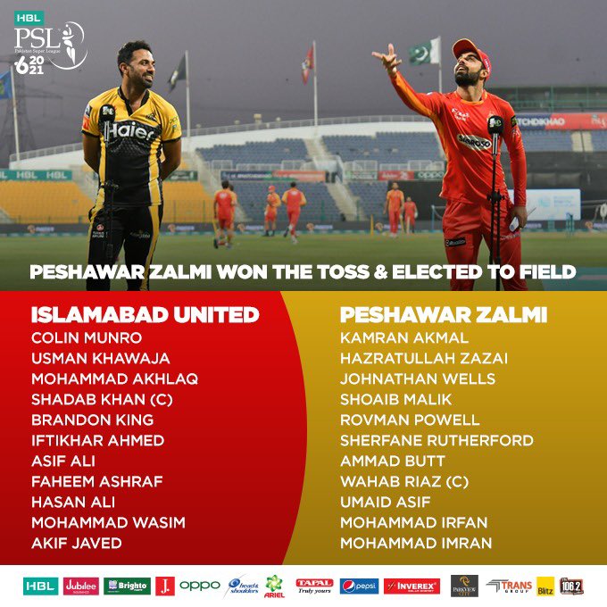 peshawar zalmi vs islamabad united- PZ v IU