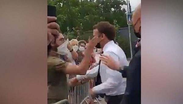 A Man Slapped French President Macron in Public