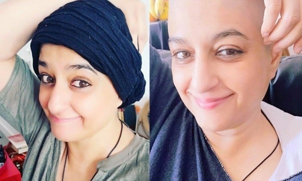 Nadia Jamil shaved her head in May last year; file photo: Instagram