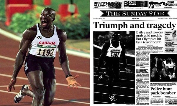Donovan Bailey won the 100 Meters in the Olympics for Canada - Despite an Injury 25 Years Ago