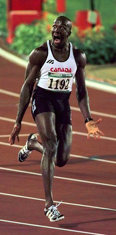 Donovan Bailey won the 100 Meters in the Olympics for Canada