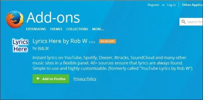 start up a Firefox browser Addons