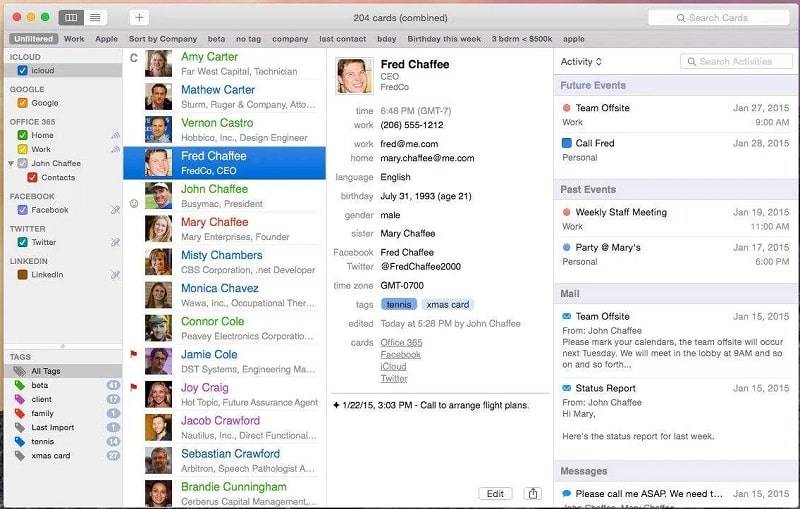 BusyContacts for Mac & iOS - Contact Manager App