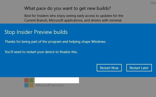 Keep giving me buildssuntils the next Windows release