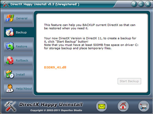 How to use DirectX Happy Uninstall