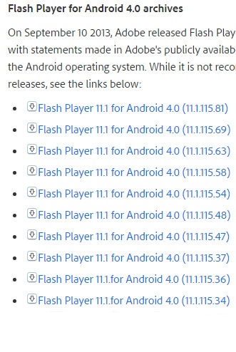 List of Flash Browser for Android