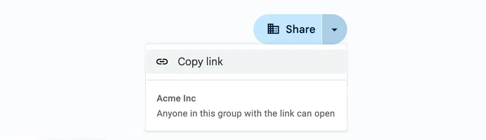 Google Workspace's: Google adds a simple sharing option 