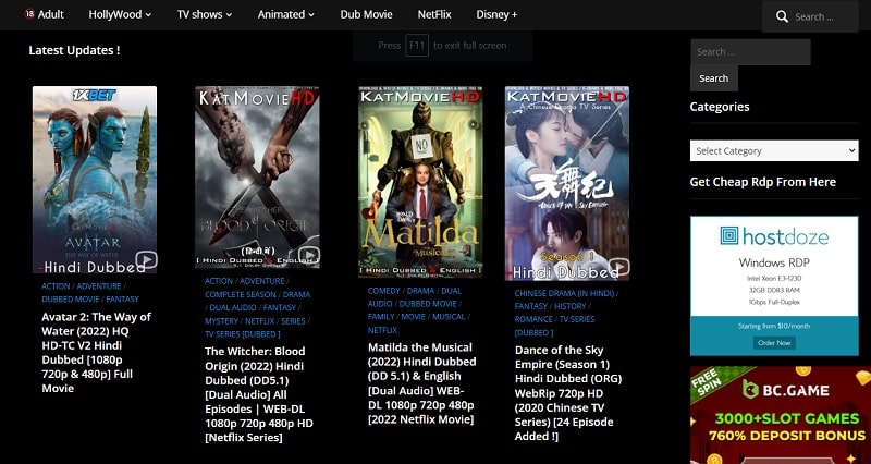 KatMovieHD | Watch HD Movies Online & Download for Free 