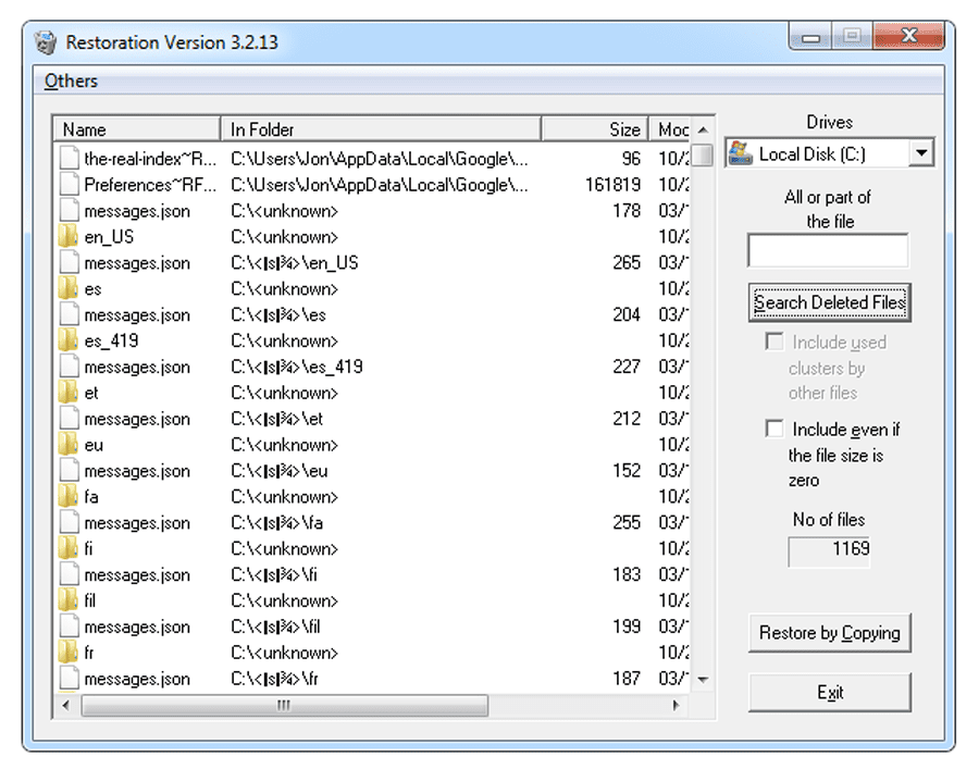 Restoration Data Recovery