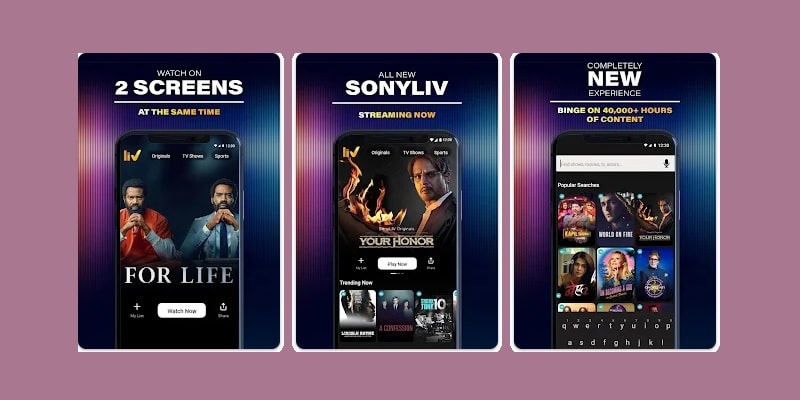 Download SonyLIV Live app for Android mobile.