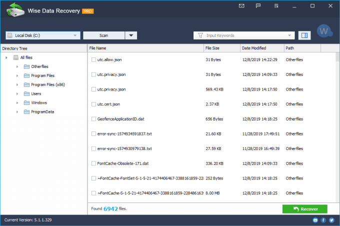 Wise Data Recovery Software