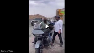 The Video of Former Imam-e-Kaaba Riding Heavy Bike Went Viral